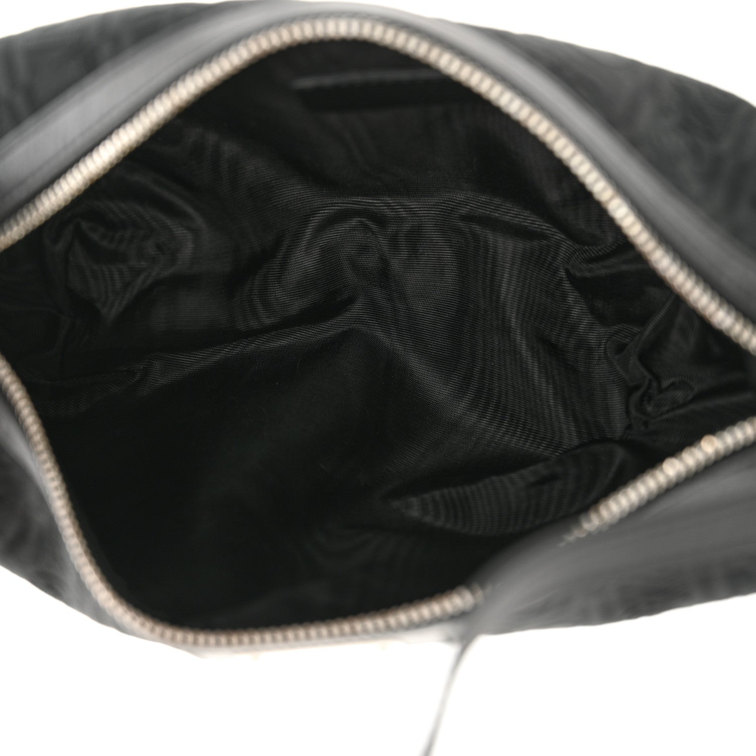 Salvatore Ferragamo Canvas Calfskin Logo Shoulder Bag Black 5 of 11