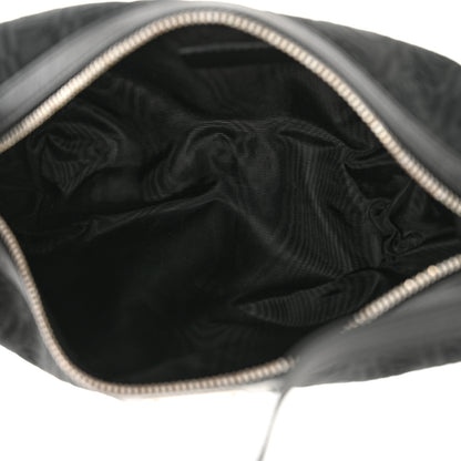 Salvatore Ferragamo Canvas Calfskin Logo Shoulder Bag Black 5 of 11