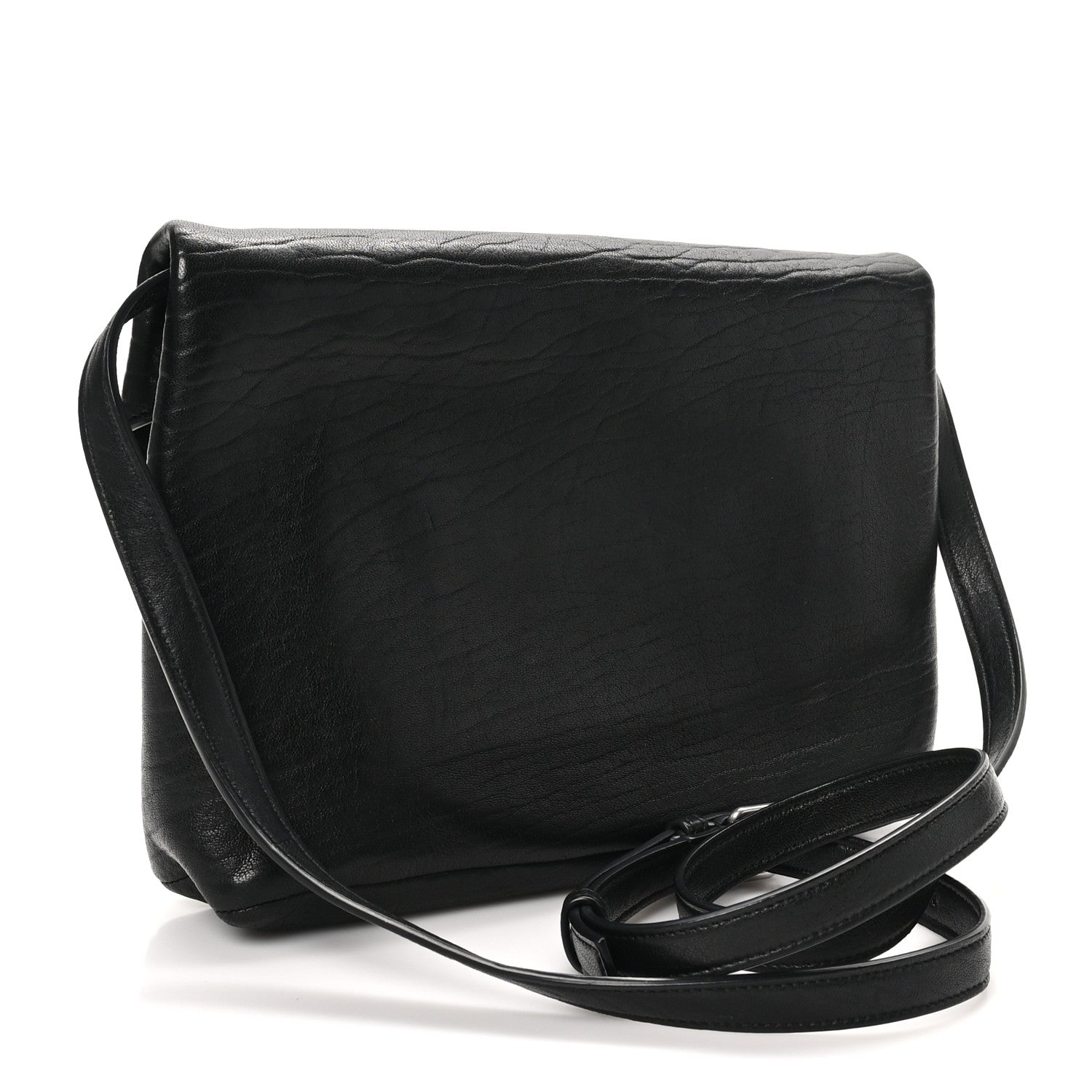 Saint Laurent Lambskin Cassandre Envelope Messenger Black 2 of 10