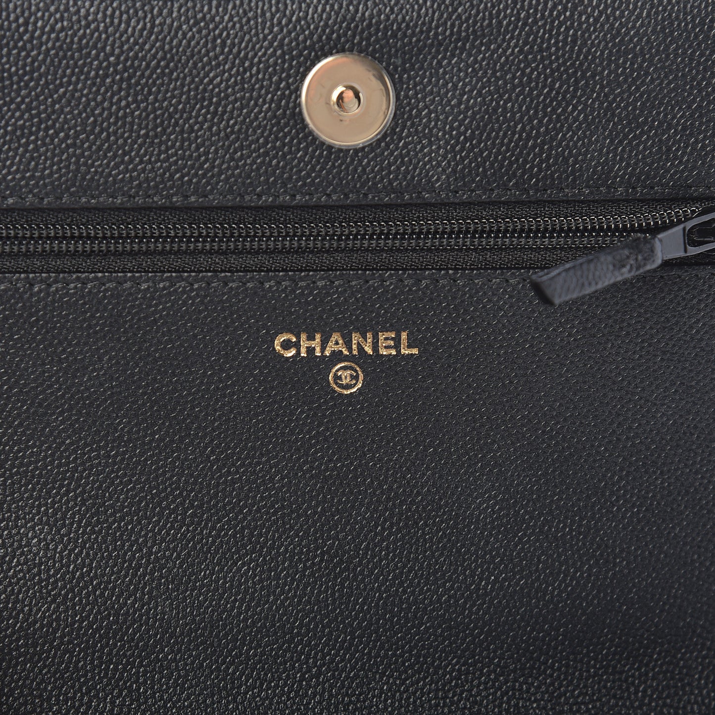 Caviar Quilted Vintage Mademoiselle Wallet On Chain WOC Black
