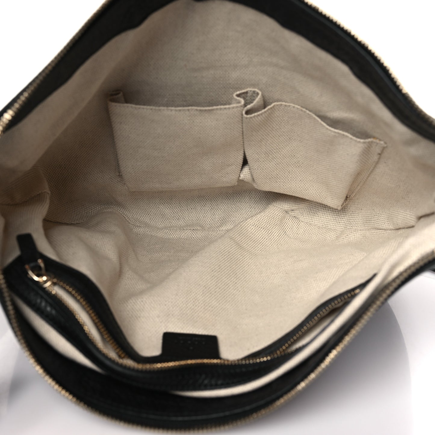 Pebbled Calfskin Small Soho Hobo Black
