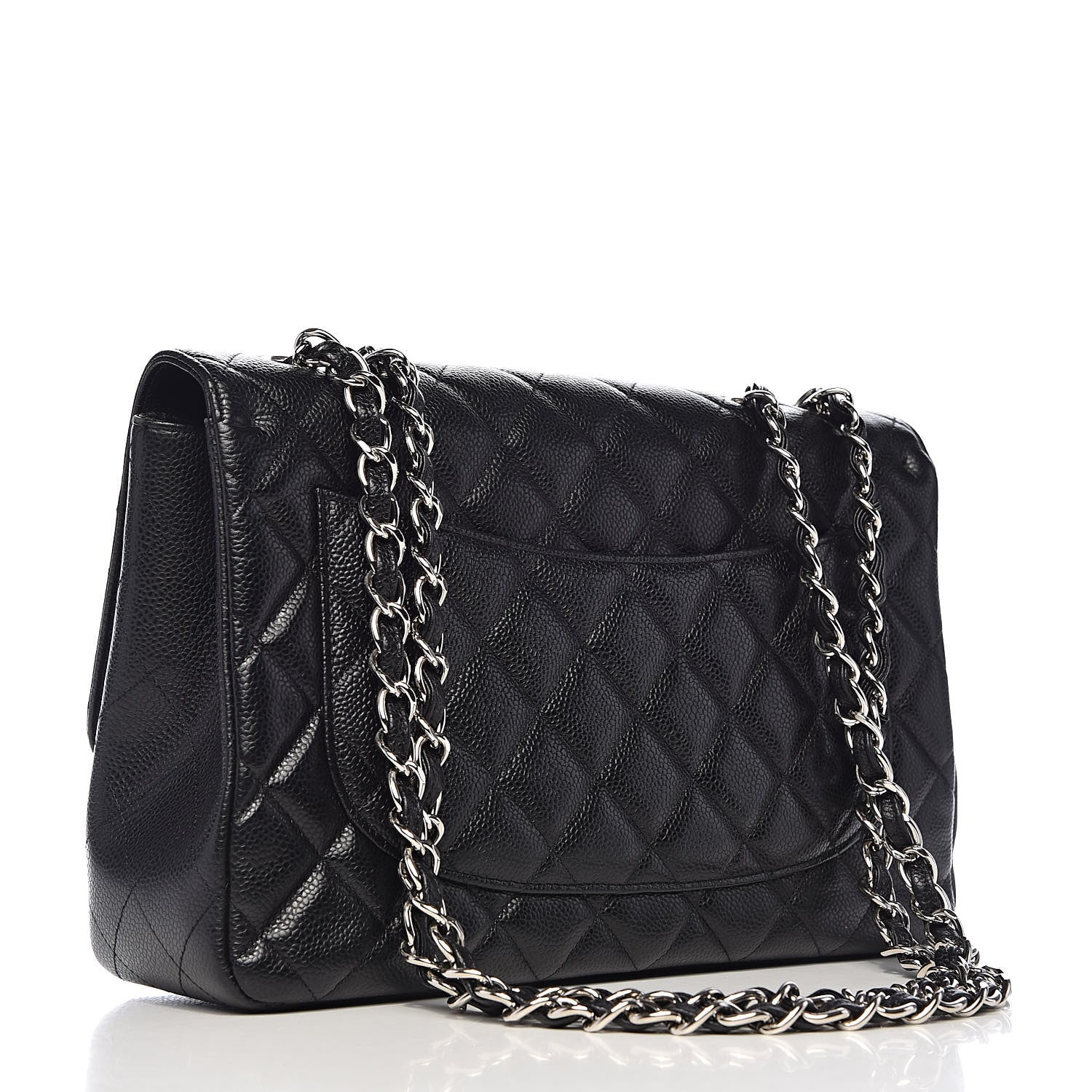 Chanel Caviar Quilted Jumbo Single Flap Black 3 of 13