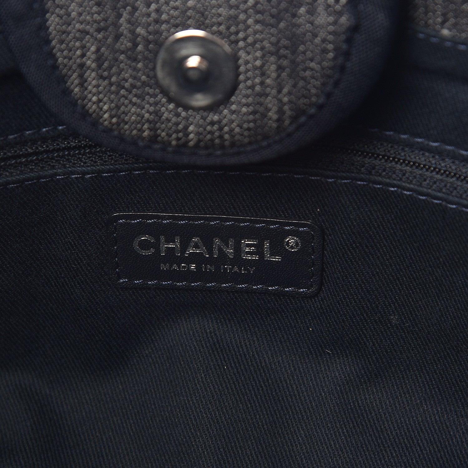 Chanel Denim Large Deauville Tote Dark Blue 6 of 10