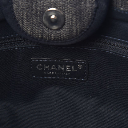 Chanel Denim Large Deauville Tote Dark Blue 6 of 10