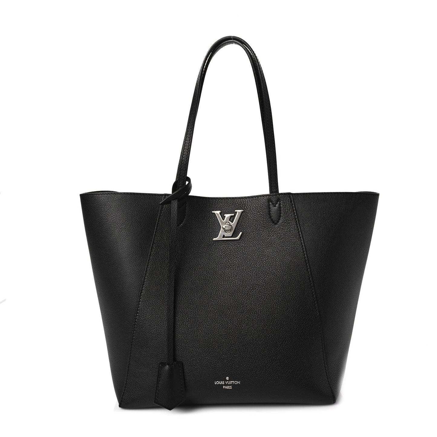 Calfskin Lockme Cabas Black