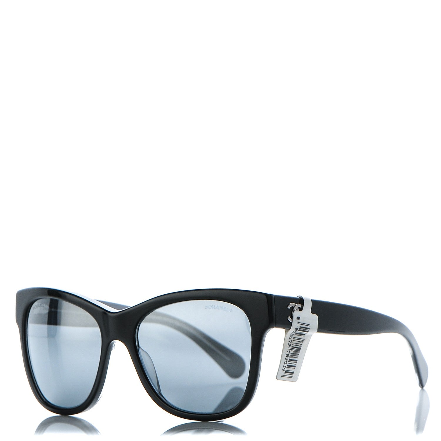 Chanel Acetate Square Sunglasses 5380 Black Blue 1 of 8
