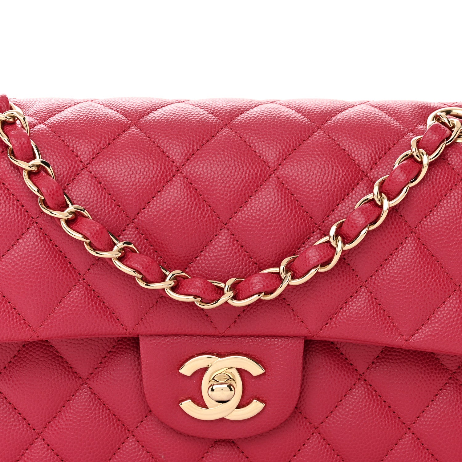 Chanel Caviar Quilted Small Double Flap Fuchsia 8 of 12