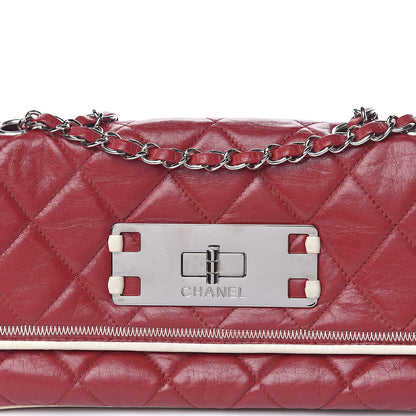 Chanel Lambskin Quilted East West Flap Red 15 of 15