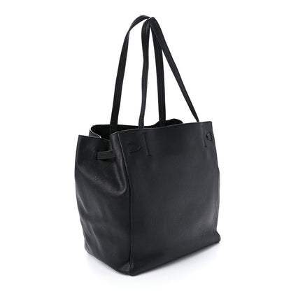 Celine Soft Grained Calfskin Small Belt Cabas Phantom Black 3 of 10