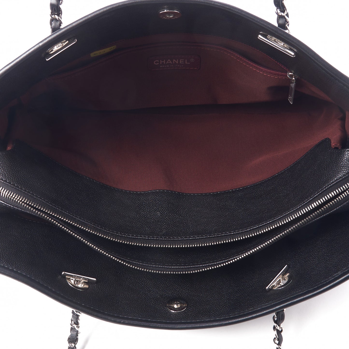Caviar Quilted French Riviera Tote Black