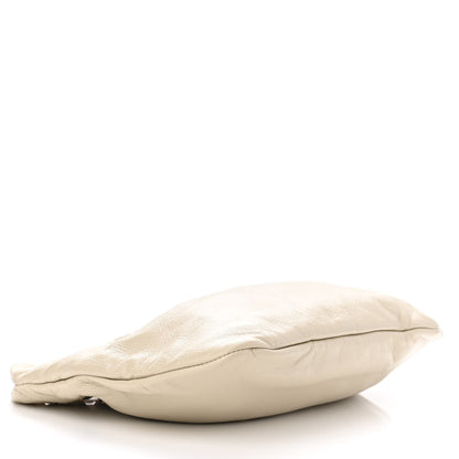 Saint Laurent Calfskin Pac Pac Ruched Hobo Winter White 4 of 10