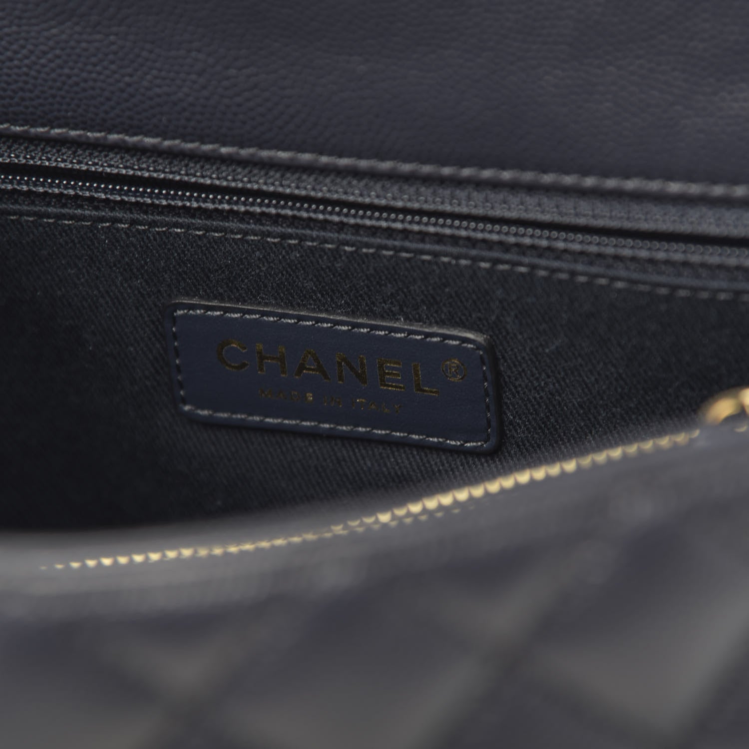 Chanel Caviar Quilted Small Coco Handle Flap Navy 6 of 11