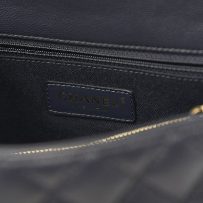 Chanel Caviar Quilted Small Coco Handle Flap Navy 6 of 11