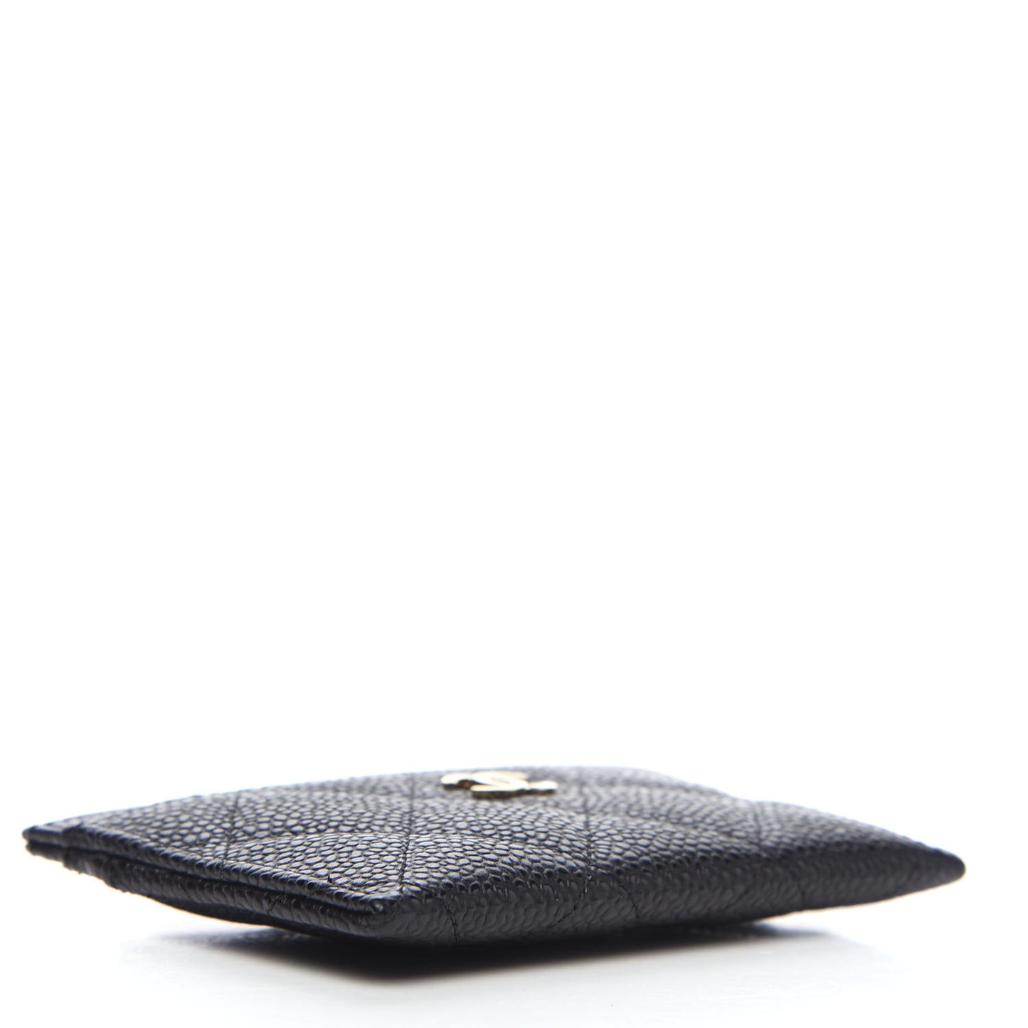 Caviar Quilted Card Holder Black