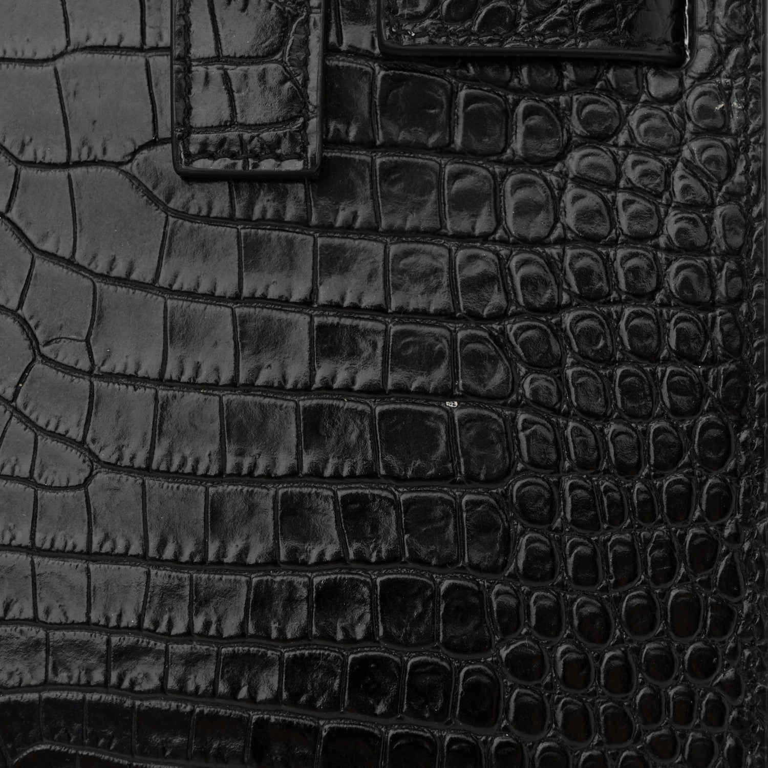 Saint Laurent Calfskin Crocodile Embossed Nano Sac De Jour Black 11 of 15