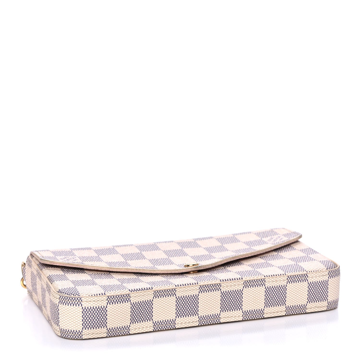 Louis Vuitton Damier Azur Pochette Felicie Chain Wallet Rose Ballerine 5 of 16