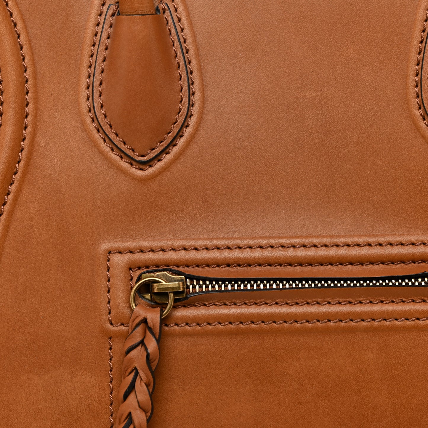 Smooth Calfskin Medium Phantom Luggage Tan