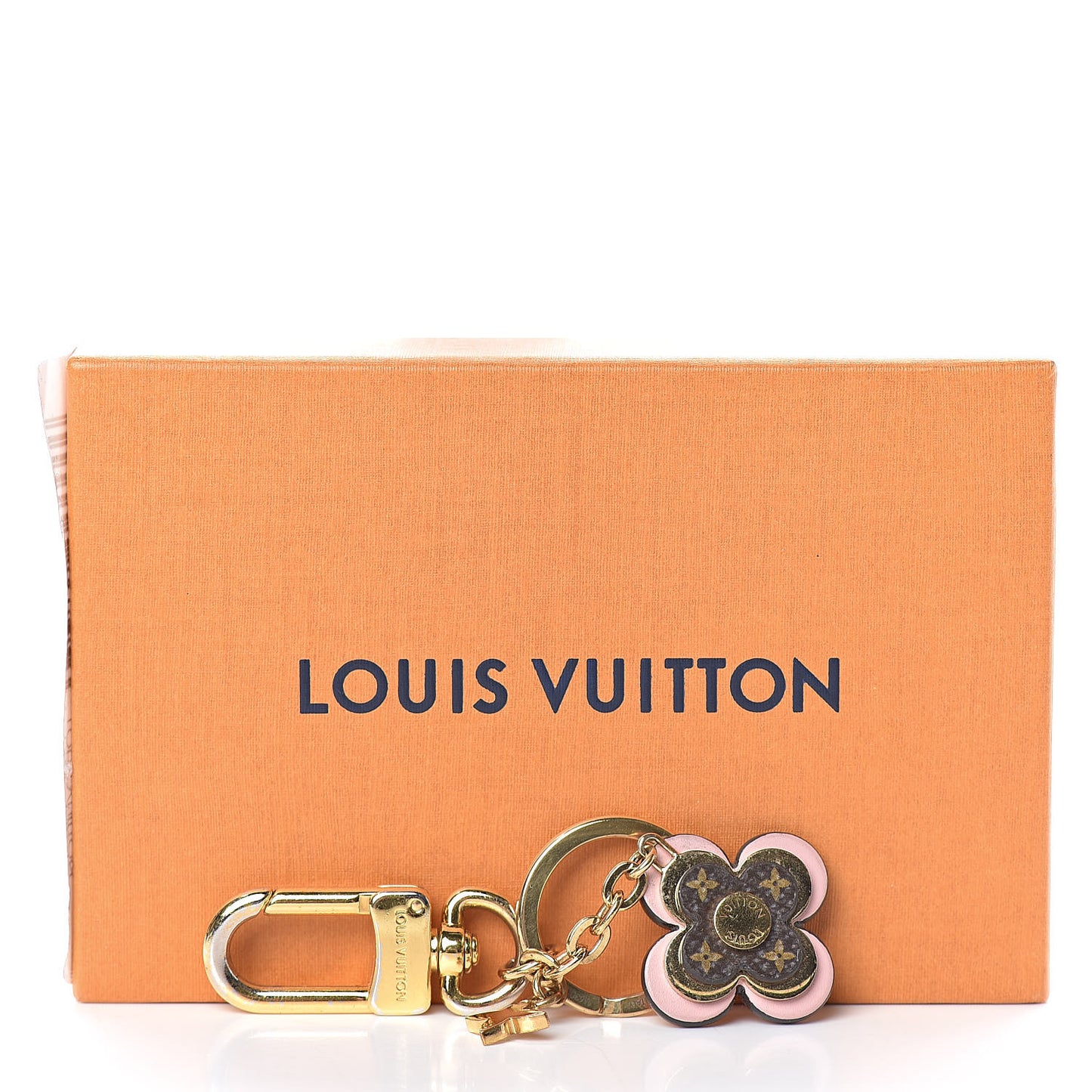 Monogram Blooming Flowers BB Bag Charm Key Holder Pink