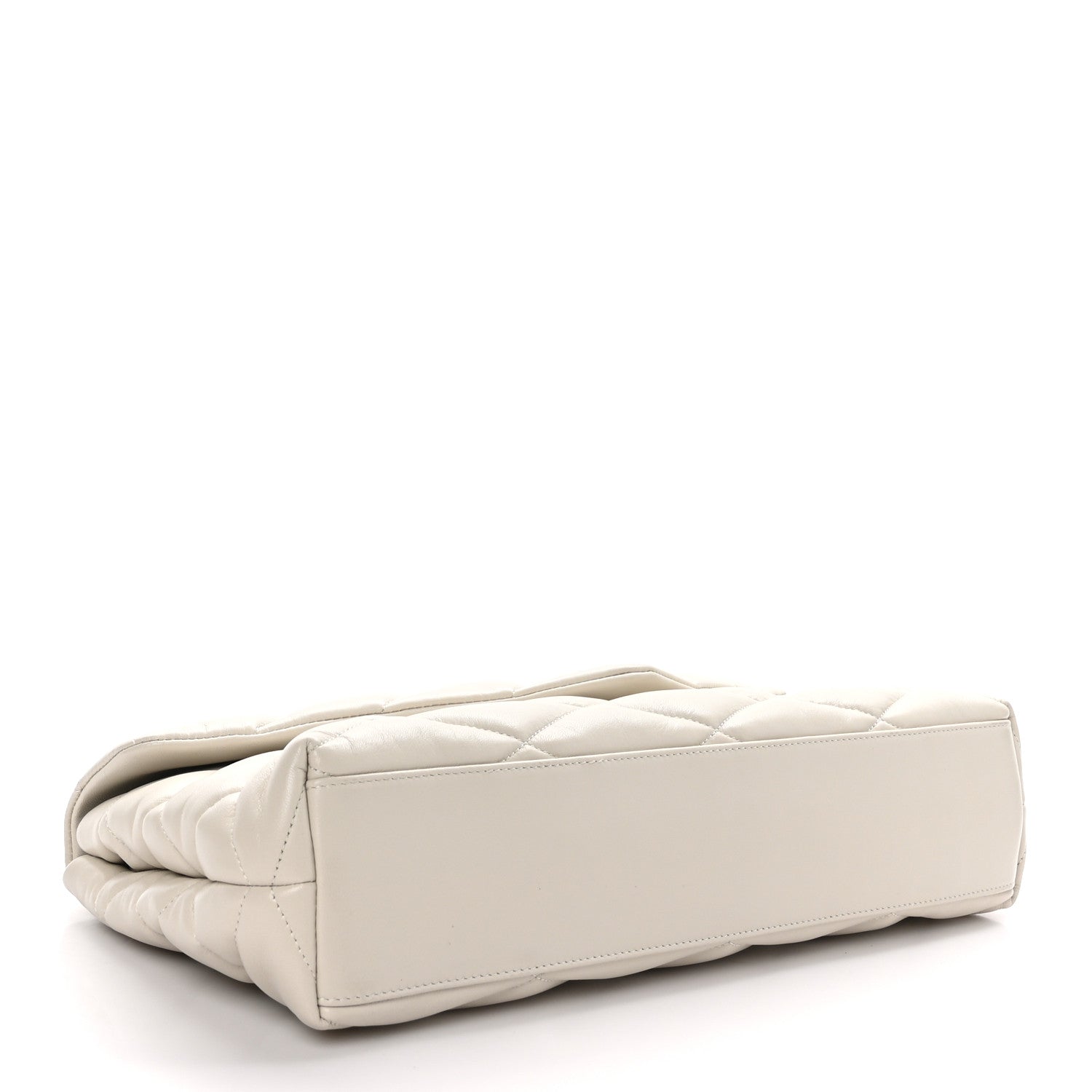 Saint Laurent SAINT LAURENT Lambskin Quilted Sade Puffer Envelope Clutch White 4 of 9