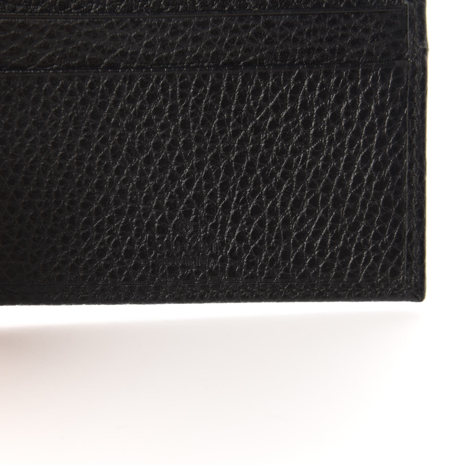 Gucci Pebbled Calfskin GG Marmont Card Case Black 6 of 7