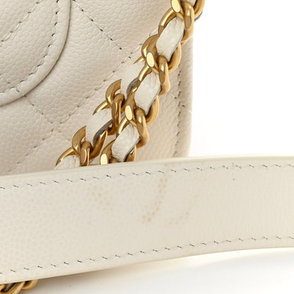 Chanel Caviar Quilted Twist Your Buttons Wallet On Chain WOC White 12 of 14
