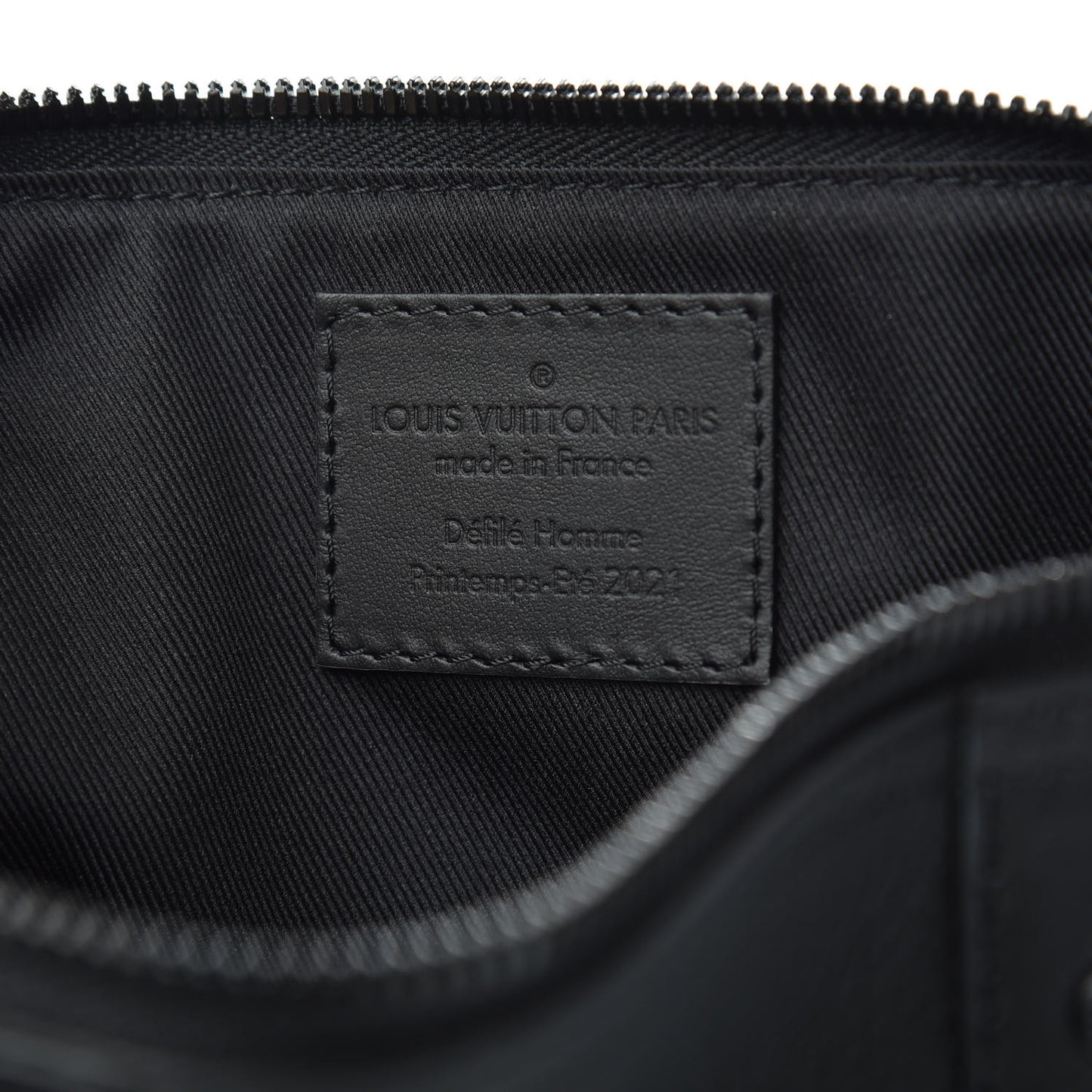 Calfskin Damier Distorted City Keepall Black