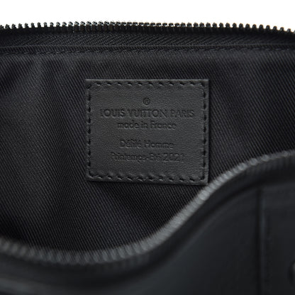 Louis Vuitton Calfskin Damier Distorted City Keepall Black 7 of 10