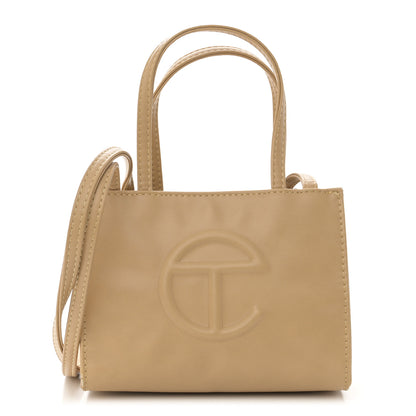 Telfar Vegan Leather Small Shopping Bag Cream 1 of 13