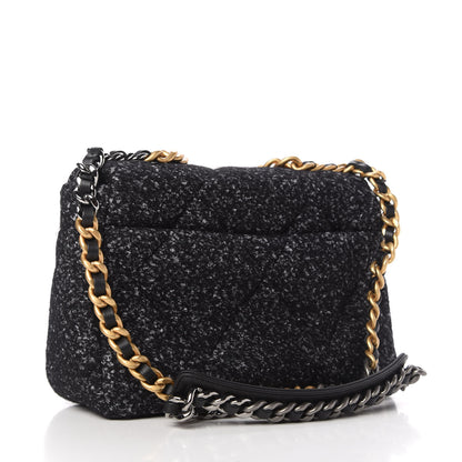 Chanel Tweed Quilted Medium Chanel 19 Flap Black 3 of 11