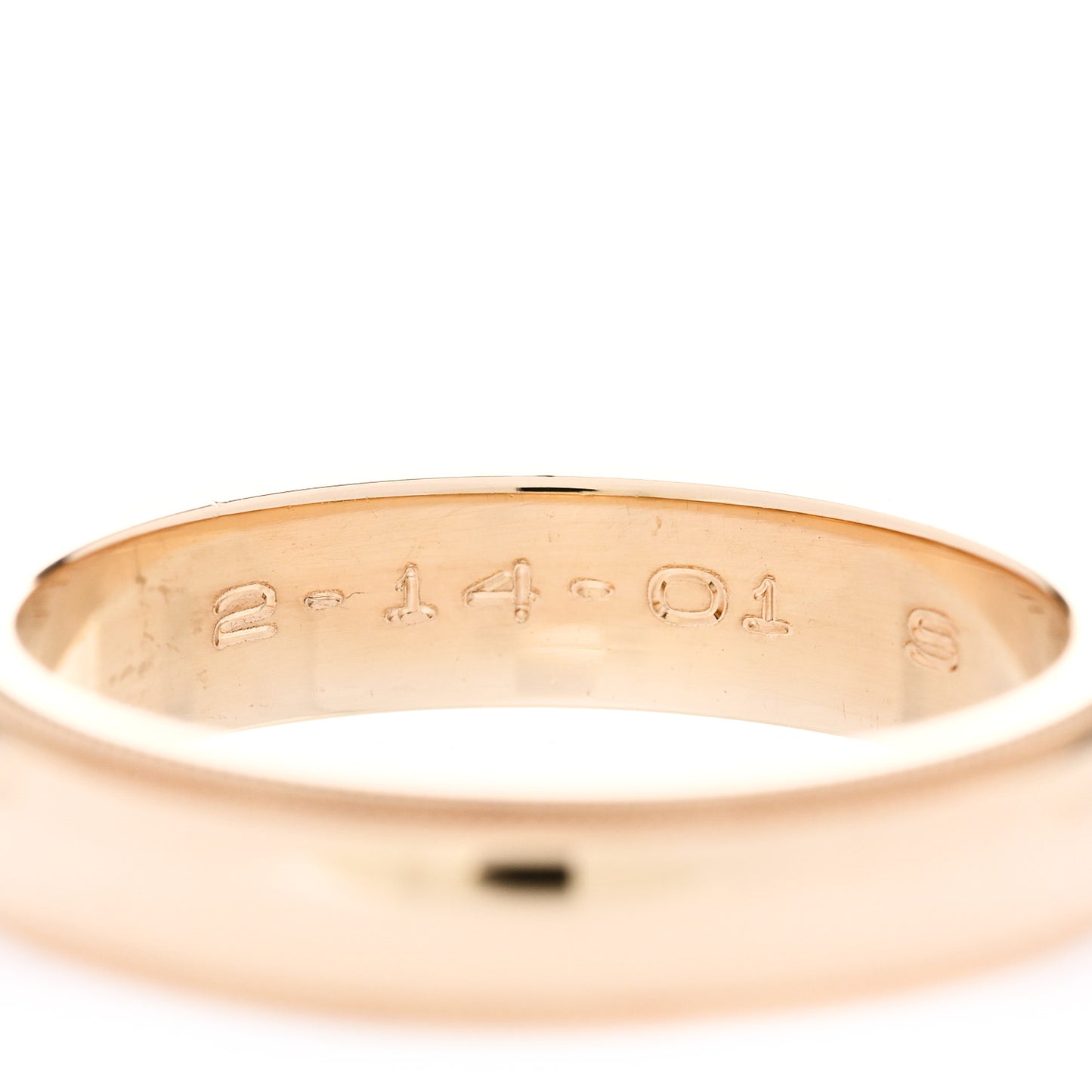 18K Yellow Gold 4mm Essential Double Milgrain Band Ring 53 6.5