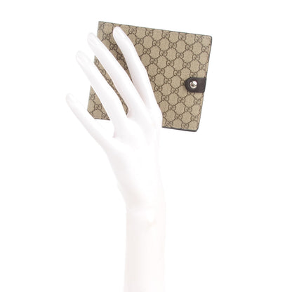 Gucci GG Supreme Monogram Bi-Fold Wallet Dark Brown 2 of 7
