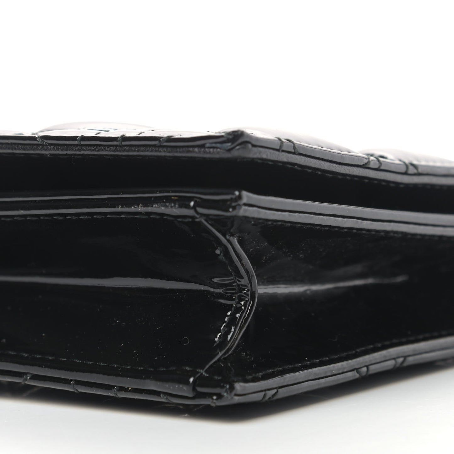 Patent Cannage Lady Dior Convertible Clutch Black