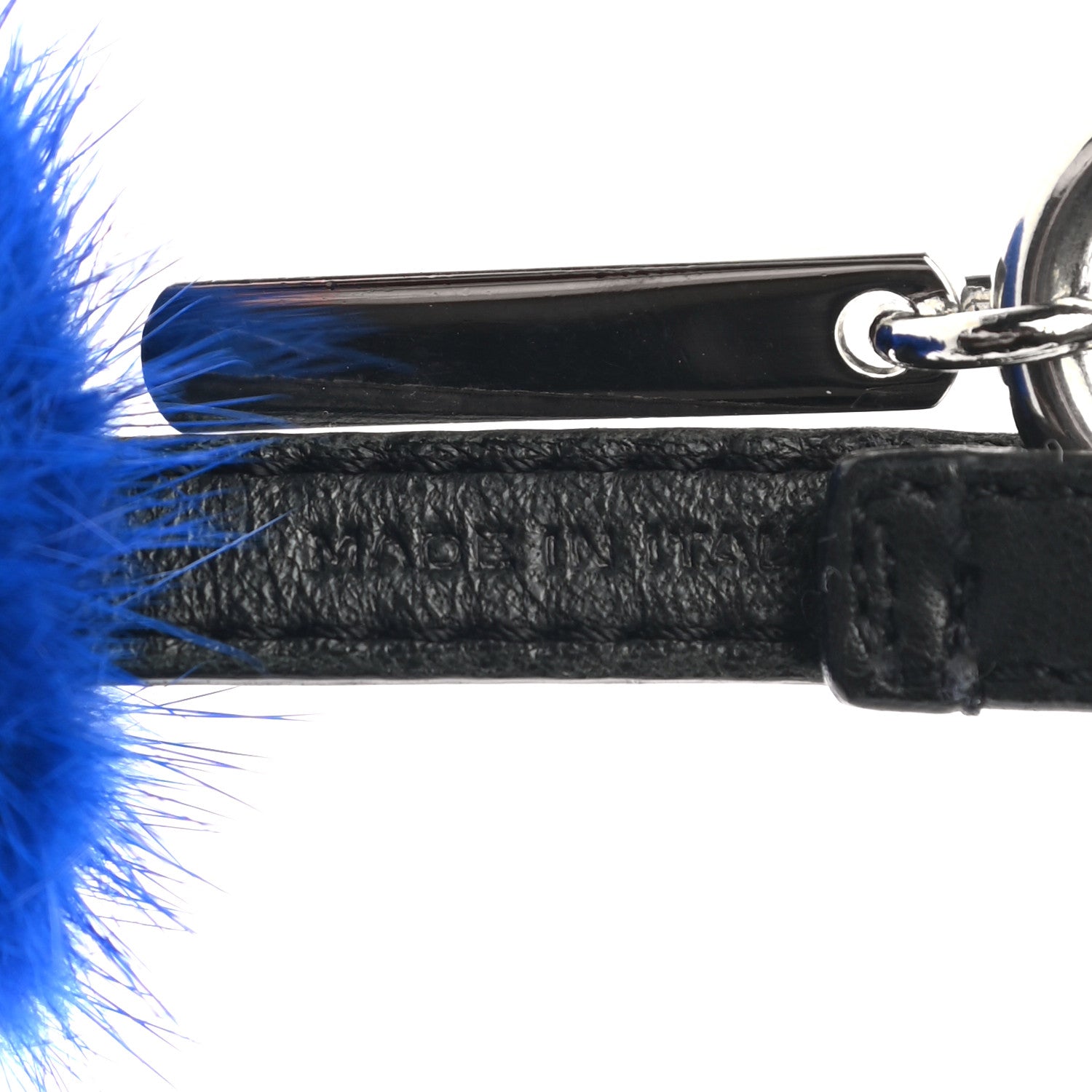 Fendi Mink Fox Fur Kid Monster Bag Bug Charm Blue Multicolor 4 of 6