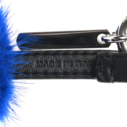 Fendi Mink Fox Fur Kid Monster Bag Bug Charm Blue Multicolor 4 of 6