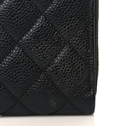 Chanel Caviar Quilted Large Gusset Zip Around Wallet Black 9 of 10