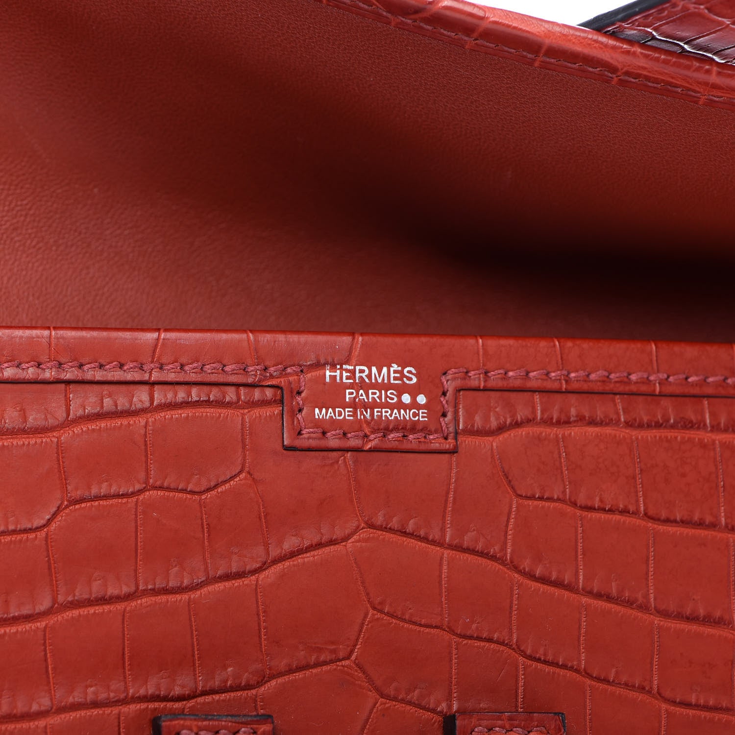 Hermes Matte Niloticus Crocodile Jige Elan 29 Rouge H 6 of 8