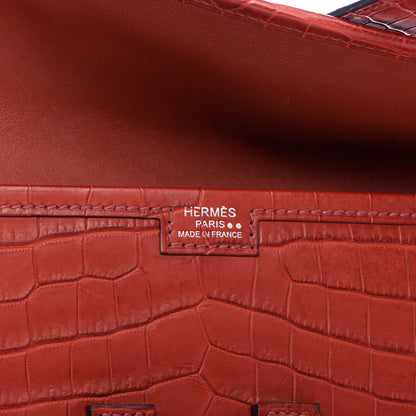 Hermes Matte Niloticus Crocodile Jige Elan 29 Rouge H 6 of 8