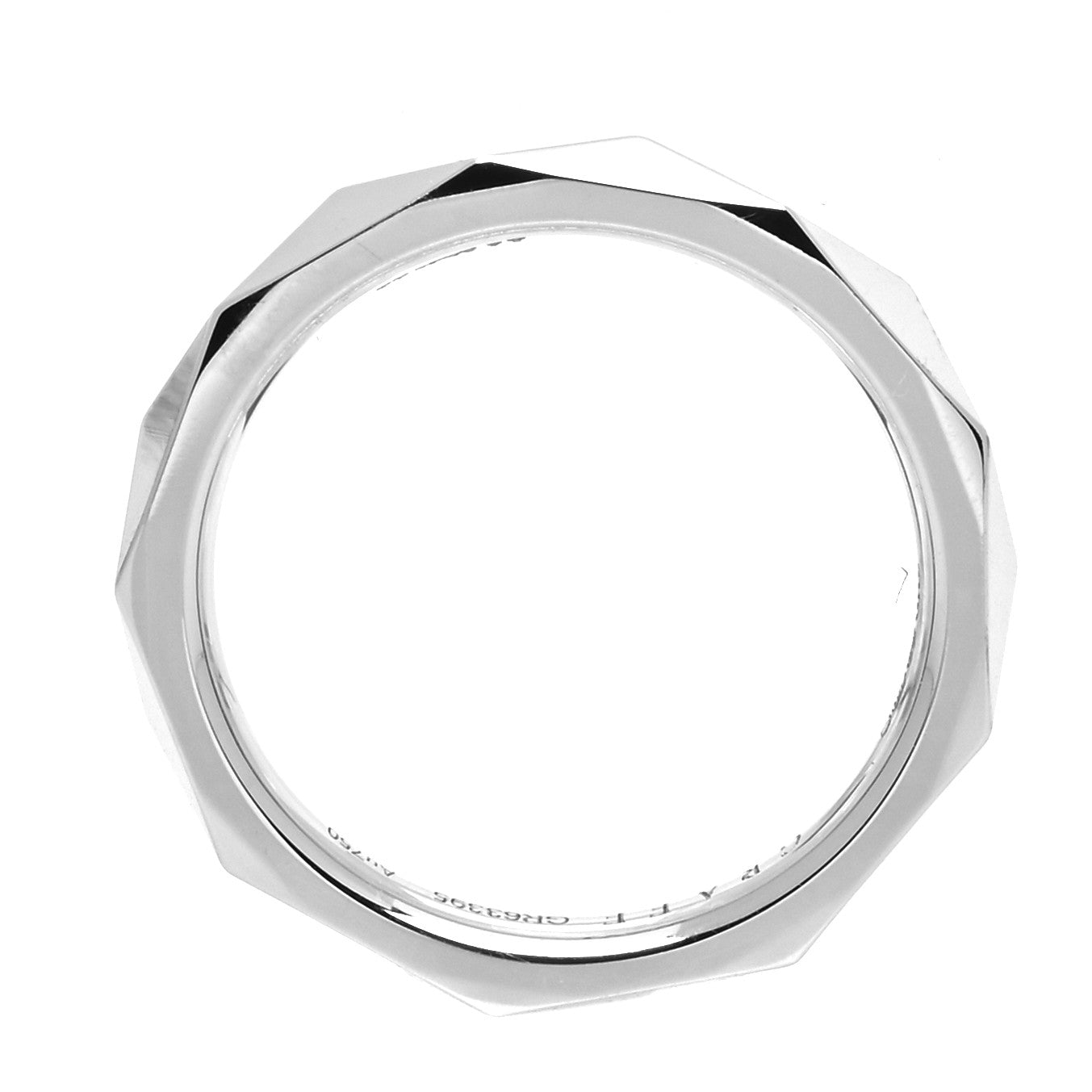 18K White Gold 2.3mm Laurence Graff Signature Wedding Band Ring 45 3.5