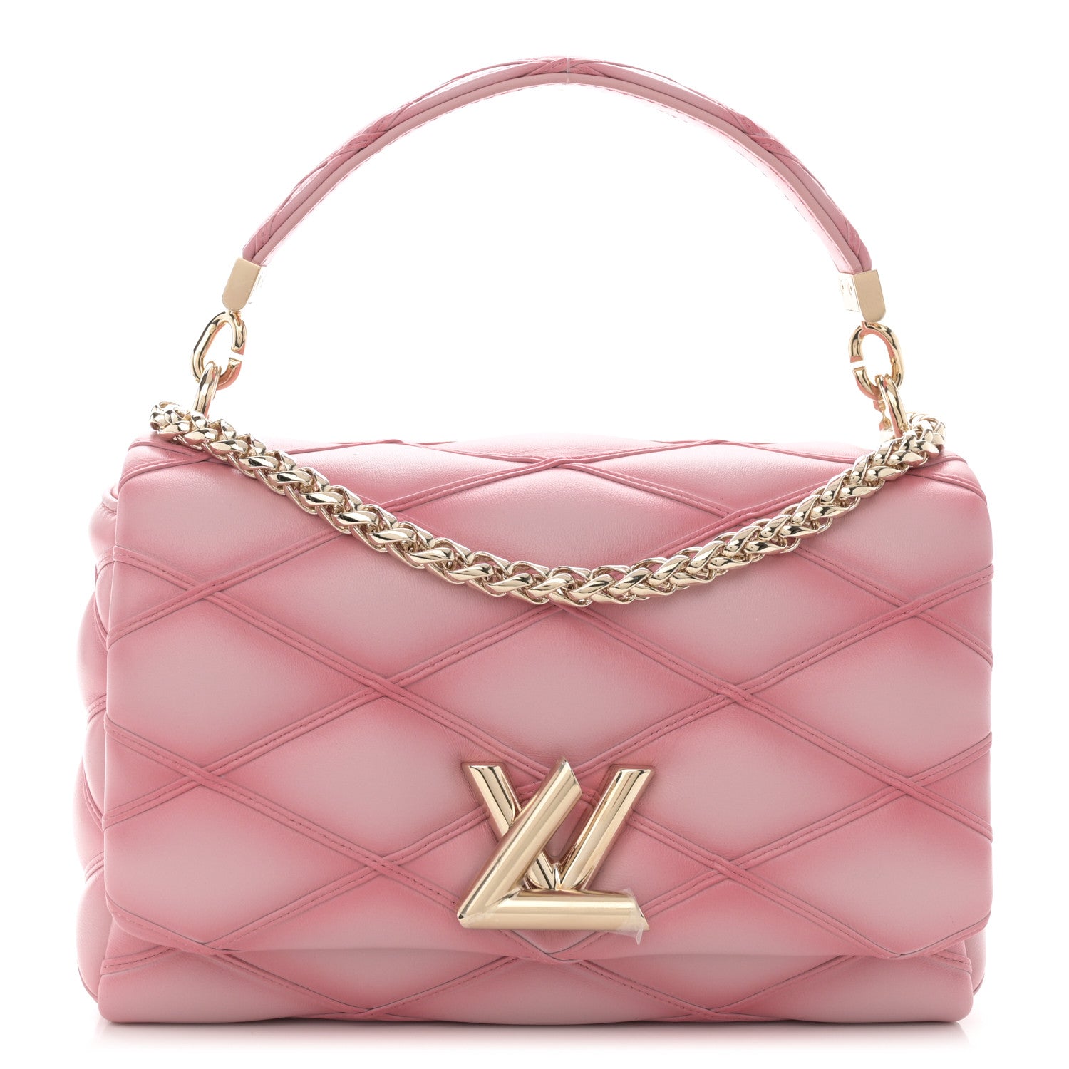 Louis Vuitton Lambskin Malletage Top Handle GO-14 MM Rosabella 3 of 10