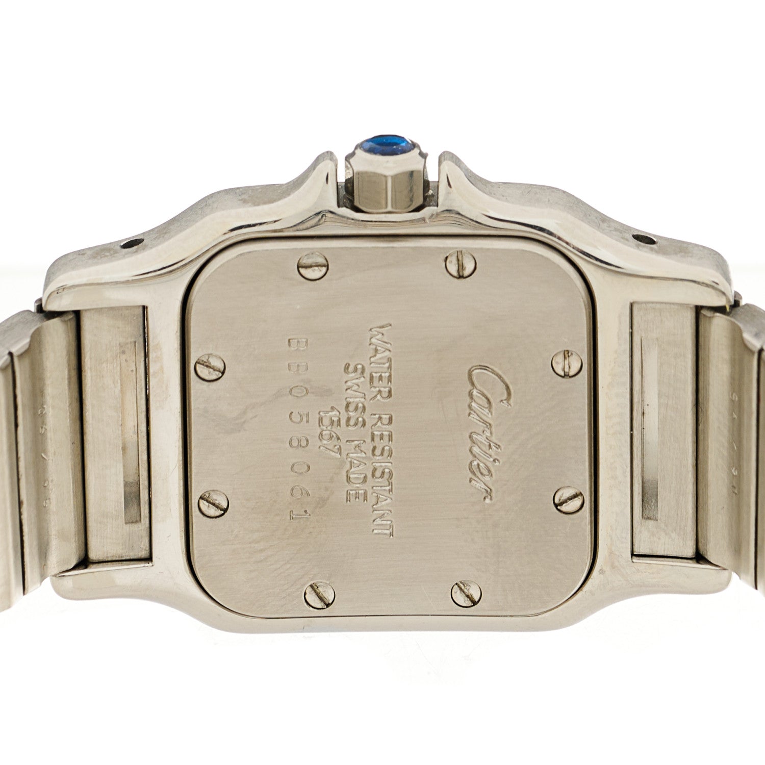 Cartier Stainless Steel 18K Yellow Gold 24mm Santos De Cartier Galbee Quartz Watch 4 of 4