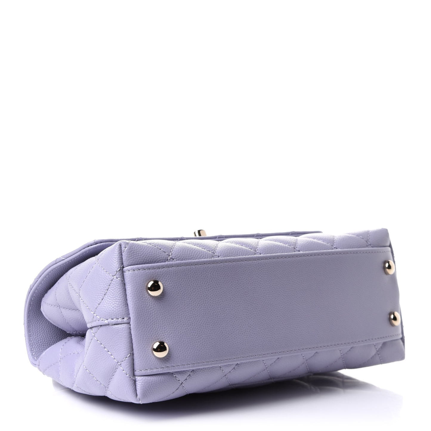 Caviar Quilted Mini Coco Handle Flap Light Purple