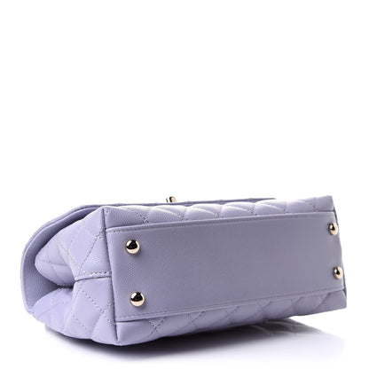 Chanel Caviar Quilted Mini Coco Handle Flap Light Purple 4 of 11
