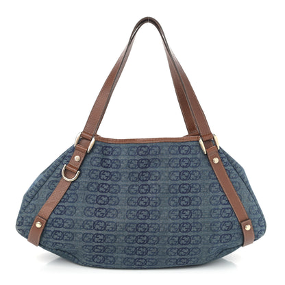 Gucci Denim GG Medium Abbey Shoulder Bag Blue 1 of 12