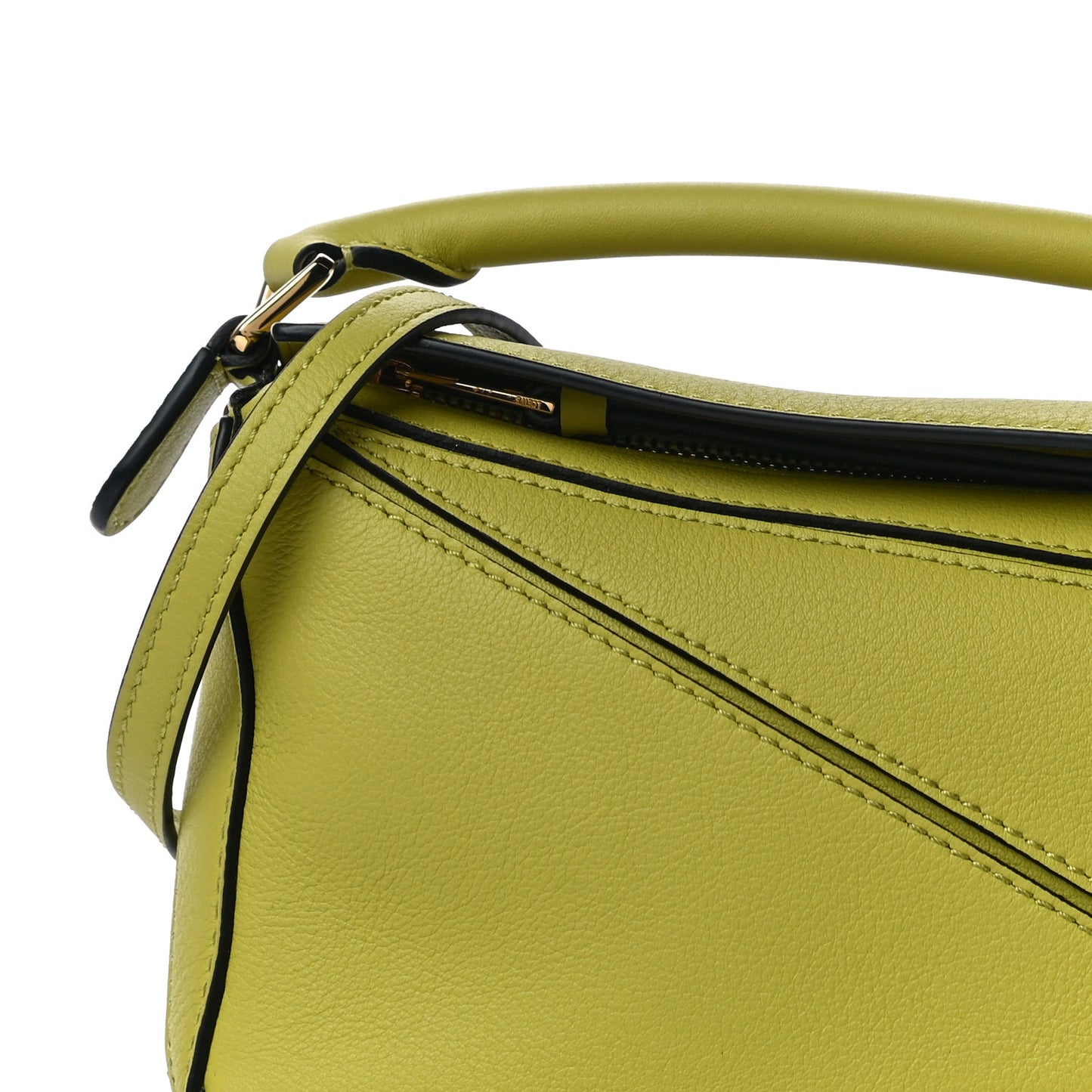 Calfskin Mini Puzzle Bag Green