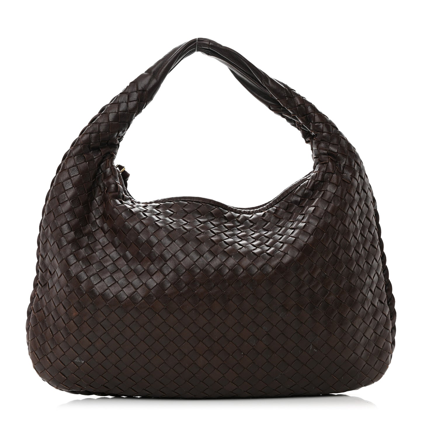 Nappa Intrecciato Medium Veneta Hobo Ebano
