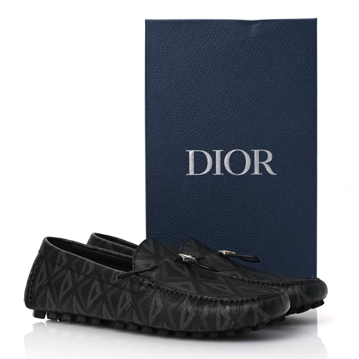 Christian Dior CD Diamond Odeon Driver Moccasins 43 Black 16 of 16