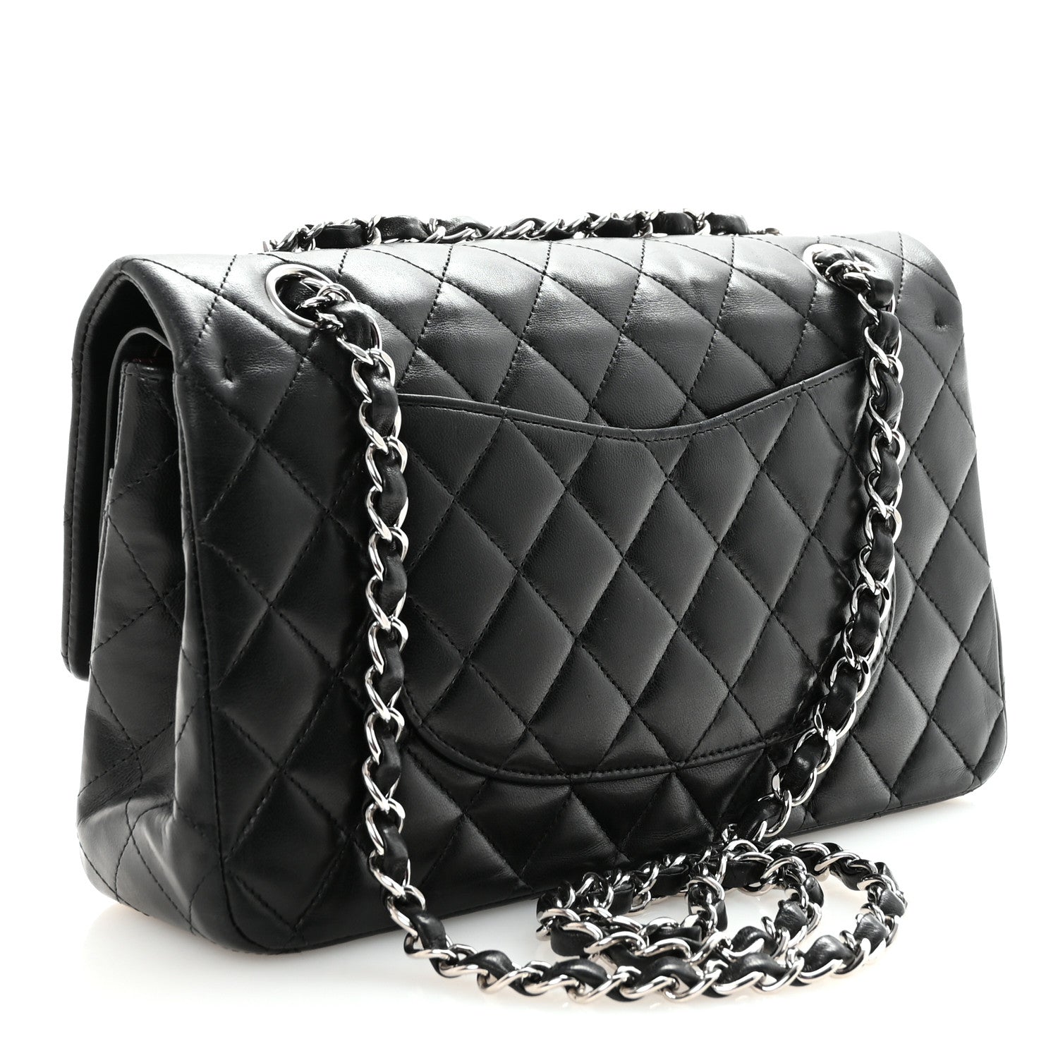 Chanel Lambskin Quilted Medium Double Flap Black 3 of 10