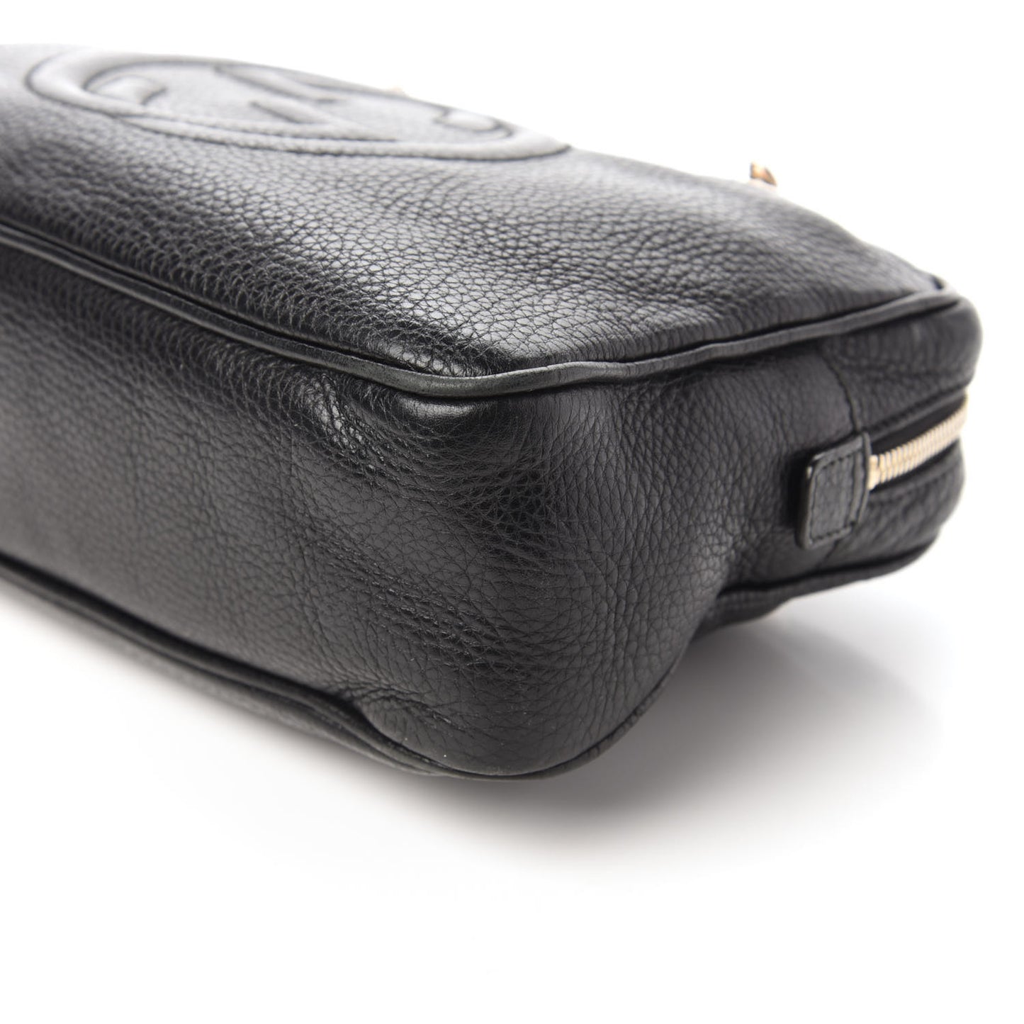 Pebbled Calfskin Small Soho Bowler Black
