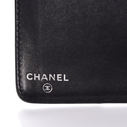 Chanel Lambskin Embossed Logo Yen Wallet Black 8 of 15