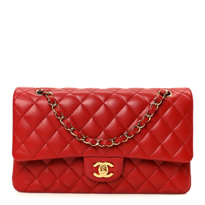Chanel Lambskin Quilted Medium Double Flap Red 1 of 11